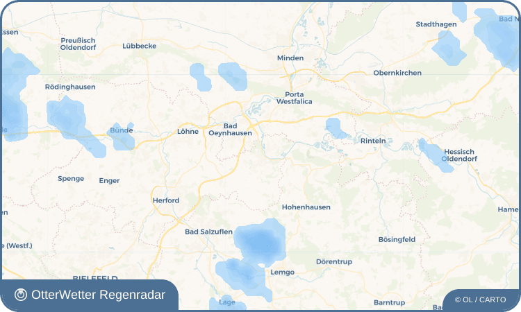 Wetter-Widget-Vorschau mit Vorhersagedaten für Vlotho