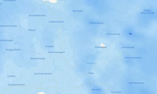 Regenradar Vorschaubild - Aktuelle Niederschläge in Vorderhagen und Umgebung