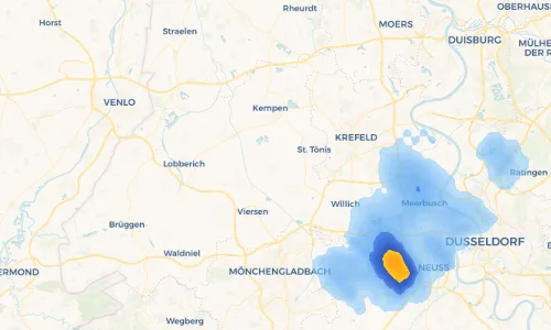 Regenradar Vorschaubild - Aktuelle Niederschläge in Vorst und Umgebung