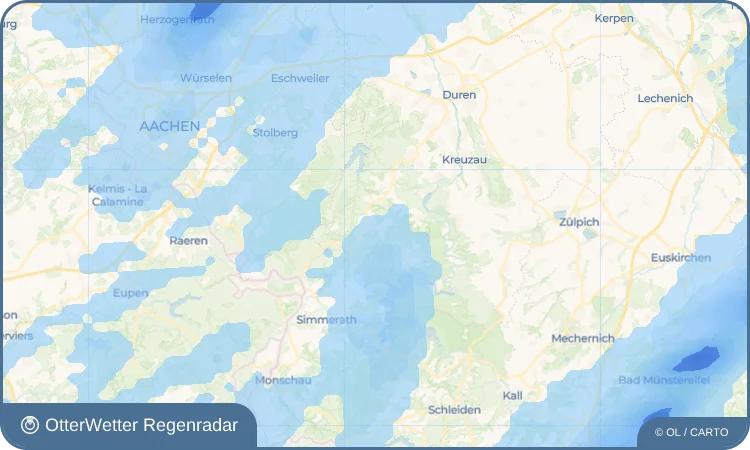 Wetter-Widget-Vorschau mit Vorhersagedaten für Vossenack