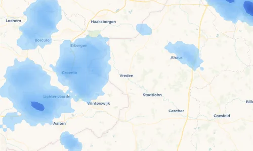 Regenradar Vorschaubild - Aktuelle Niederschläge in Vreden und Umgebung