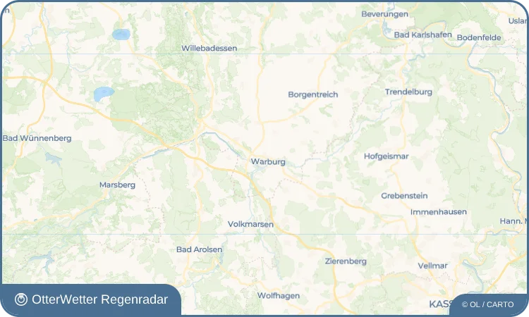 Widget-Vorschau für Warburg Wetter-Widget-Vorschau mit Vorhersagedaten für Warburg