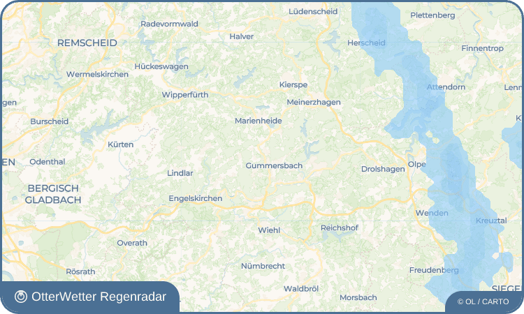 OtterWetter Regenradar-Widget Wasserfuhr