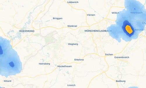 Regenradar Vorschaubild - Aktuelle Niederschläge in Wegberg und Umgebung