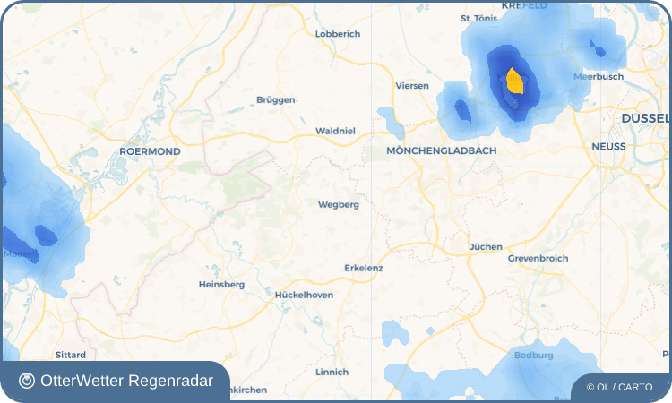 Wetter-Widget-Vorschau mit Vorhersagedaten für Wegberg