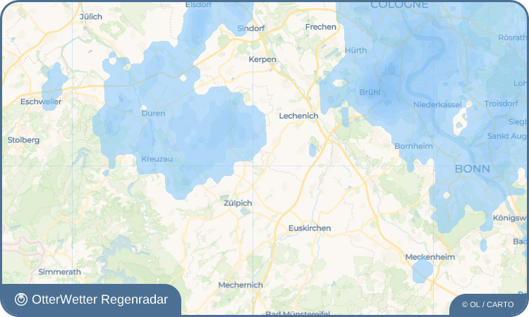 OtterWetter Regenradar-Widget Weiler in der Ebene