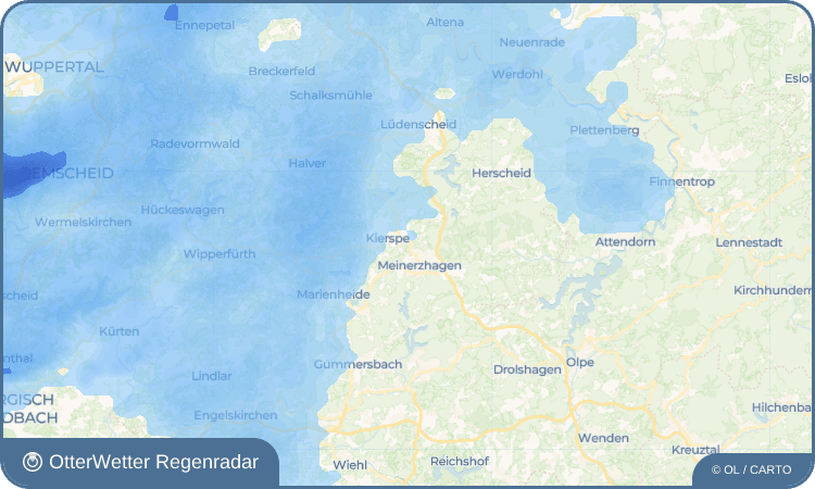 OtterWetter Regenradar-Widget Weißenpferd