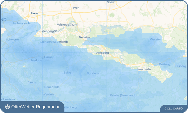 Widget-Vorschau für Wennigloh Wetter-Widget-Vorschau mit Vorhersagedaten für Wennigloh