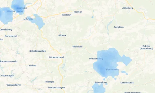 Regenradar Vorschaubild - Aktuelle Niederschläge in Werdohl und Umgebung