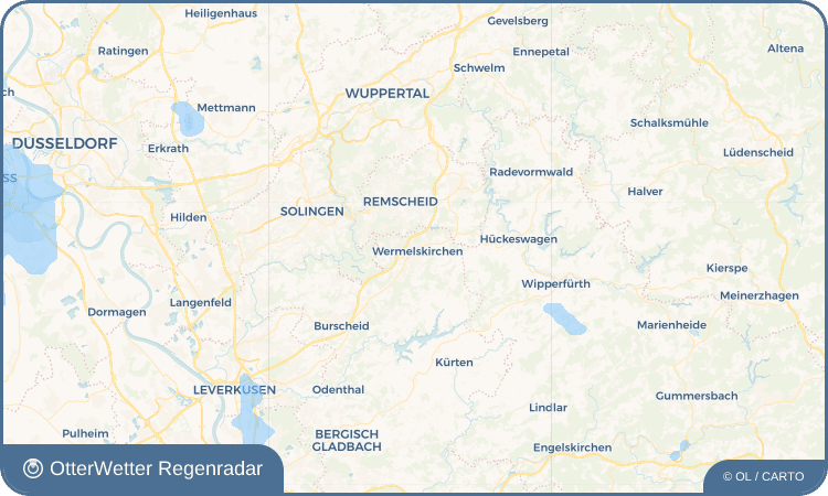 OtterWetter Regenradar-Widget Wermelskirchen