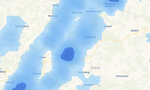 Regenradar Vorschaubild - Aktuelle Niederschläge in Wermertshausen und Umgebung