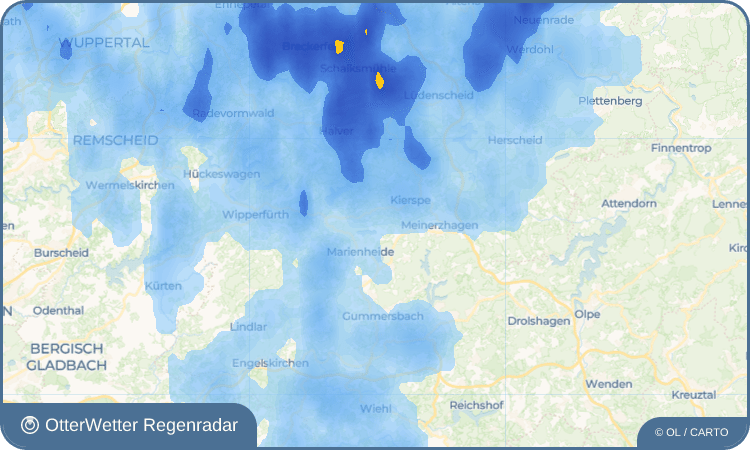 Widget-Vorschau für Wernscheid Wetter-Widget-Vorschau mit Vorhersagedaten für Wernscheid
