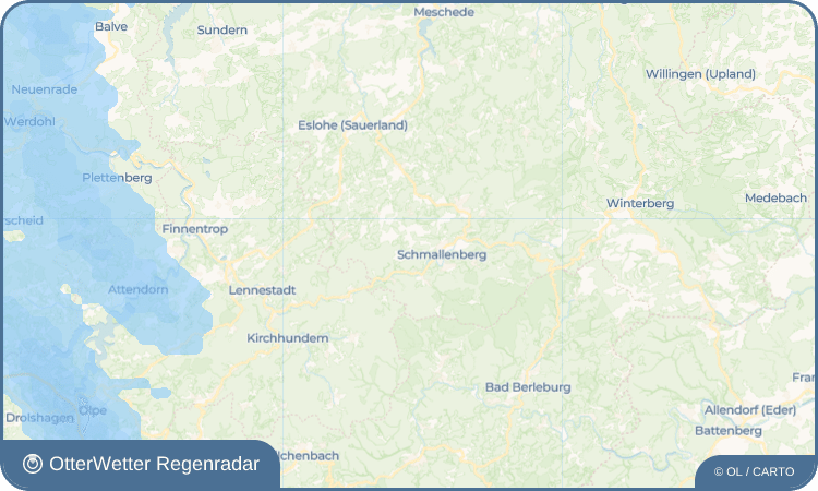 OtterWetter Regenradar-Widget Werpe