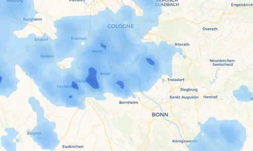 Regenradar Vorschaubild - Aktuelle Niederschläge in Wesseling und Umgebung