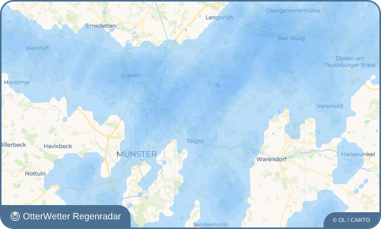 OtterWetter Regenradar-Widget Westbevern