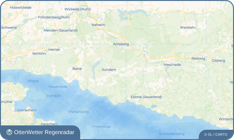 OtterWetter Regenradar-Widget Westenfeld