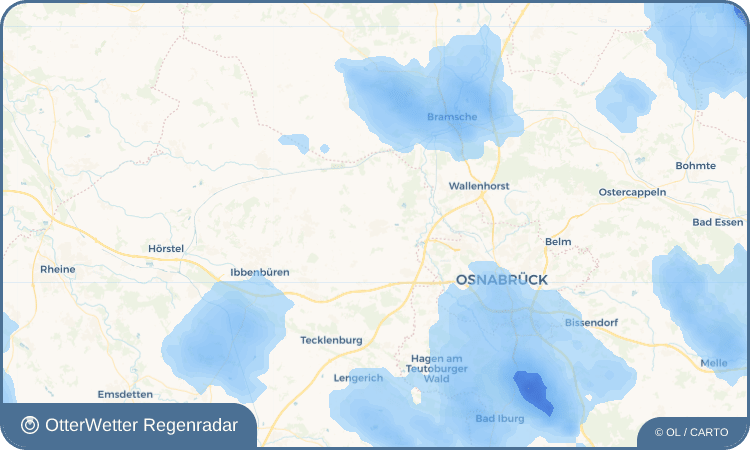OtterWetter Regenradar-Widget Westerkappeln