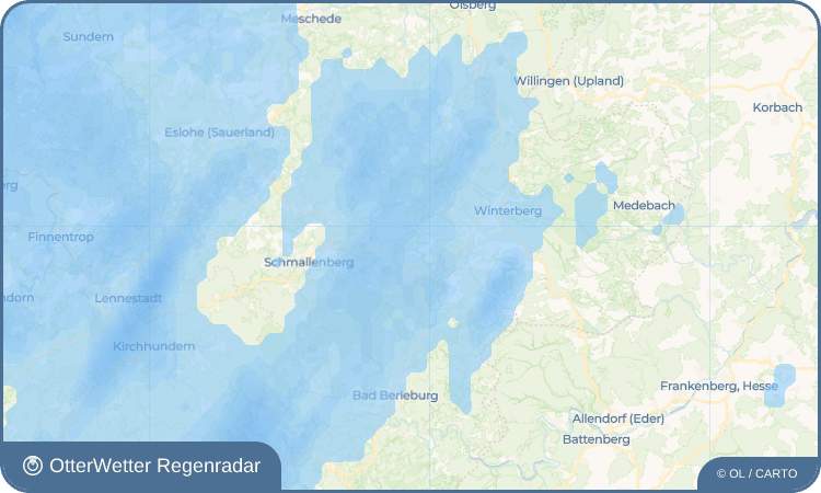 Widget-Vorschau für Westfeld Wetter-Widget-Vorschau mit Vorhersagedaten für Westfeld