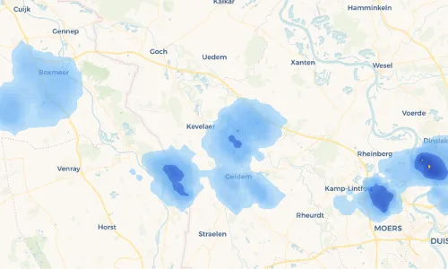 Regenradar Vorschaubild - Aktuelle Niederschläge in Wetten und Umgebung