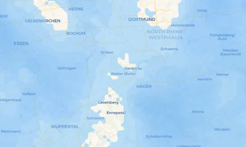 Regenradar Vorschaubild - Aktuelle Niederschläge in Wetter (Ruhr) und Umgebung