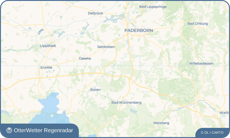 OtterWetter Regenradar-Widget Wewelsburg