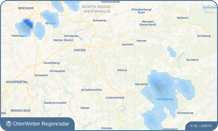 OtterWetter Regenradar-Widget Wiblingwerde