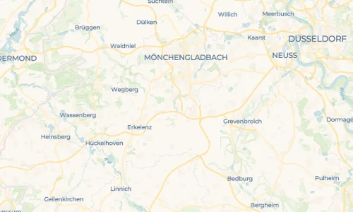 Regenradar Wickrathberg: aktuelle Niederschläge in Wickrathberg und Umgebung, Stand 25. Oktober 2026 um 0:45 Uhr