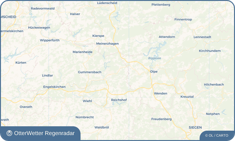OtterWetter Regenradar-Widget Wiedenest