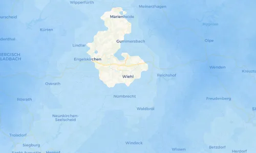 Regenradar Vorschaubild - Aktuelle Niederschläge in Wiehl und Umgebung