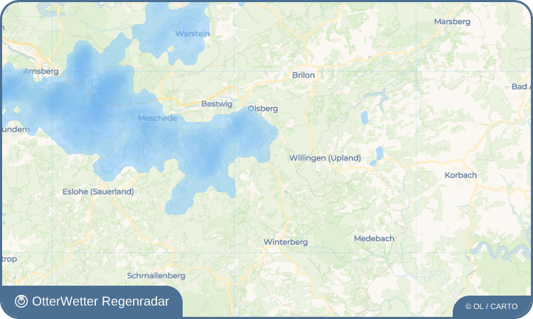 OtterWetter Regenradar-Widget Wiemeringhausen