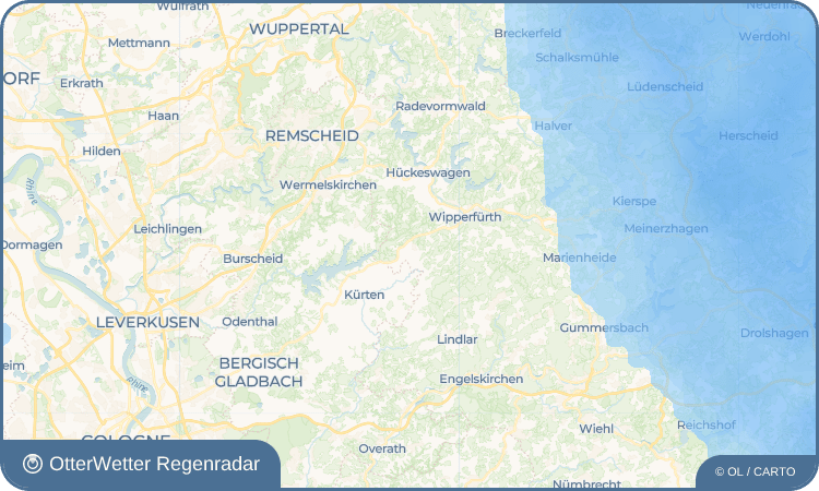 OtterWetter Regenradar-Widget Wipperfeld