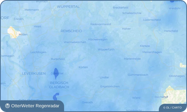 Widget-Vorschau für Wipperfeld Wetter-Widget-Vorschau mit Vorhersagedaten für Wipperfeld