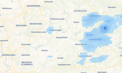 Regenradar Vorschaubild - Aktuelle Niederschläge in Wipperhof und Umgebung