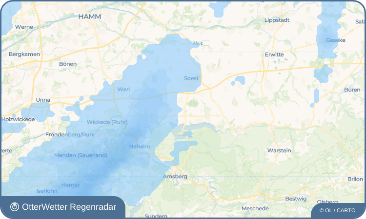 OtterWetter Regenradar-Widget Wippringsen