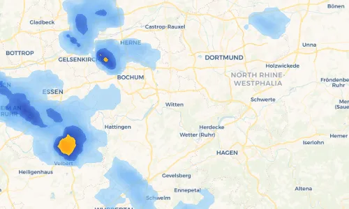Regenradar Vorschaubild - Aktuelle Niederschläge in Witten und Umgebung