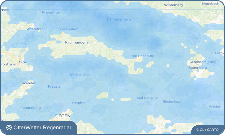 OtterWetter Regenradar-Widget Womelsdorf
