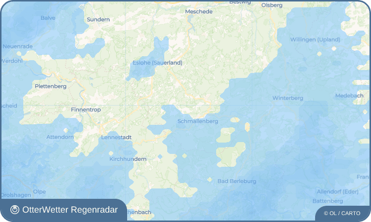 OtterWetter Regenradar-Widget Wormbach
