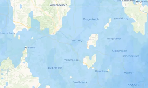 Regenradar Wormeln: aktuelle Niederschläge in Wormeln und Umgebung, Stand 19. Oktober 2026 um 22:50 Uhr