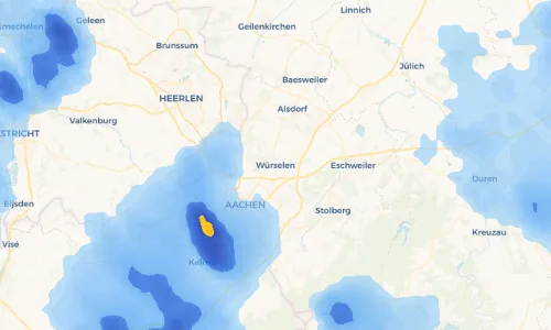 Regenradar Vorschaubild - Aktuelle Niederschläge in Würselen und Umgebung