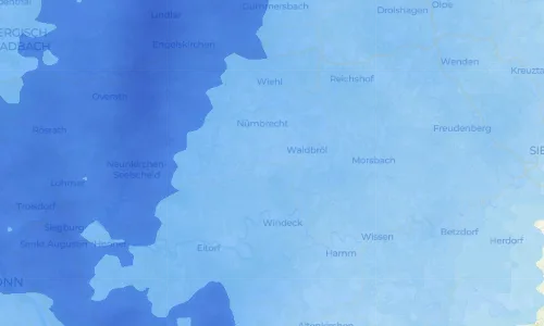 Regenradar Ziegenhardt: aktuelle Niederschläge in Ziegenhardt und Umgebung, Stand 21. Oktober 2026 um 9:45 Uhr