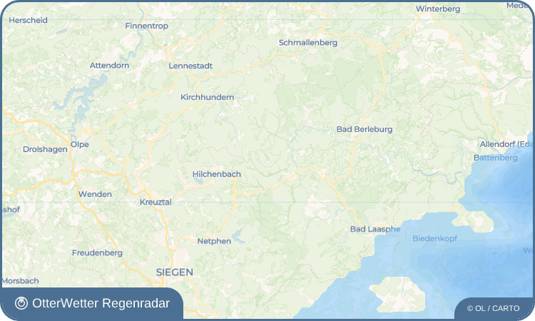 OtterWetter Regenradar-Widget Zinse