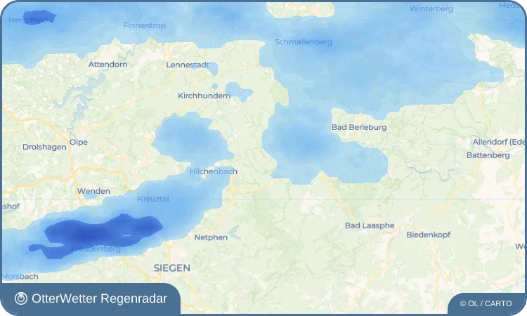 Wetter-Widget-Vorschau mit Vorhersagedaten für Zinse