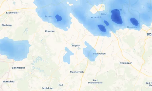 Regenradar Vorschaubild - Aktuelle Niederschläge in Zülpich und Umgebung