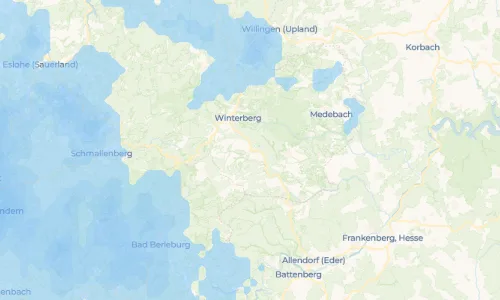 Regenradar Vorschaubild - Aktuelle Niederschläge in Züschen und Umgebung