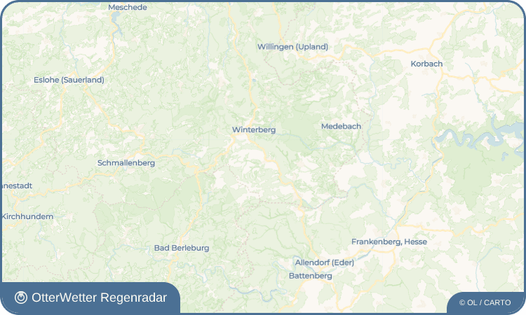 OtterWetter Regenradar-Widget Züschen