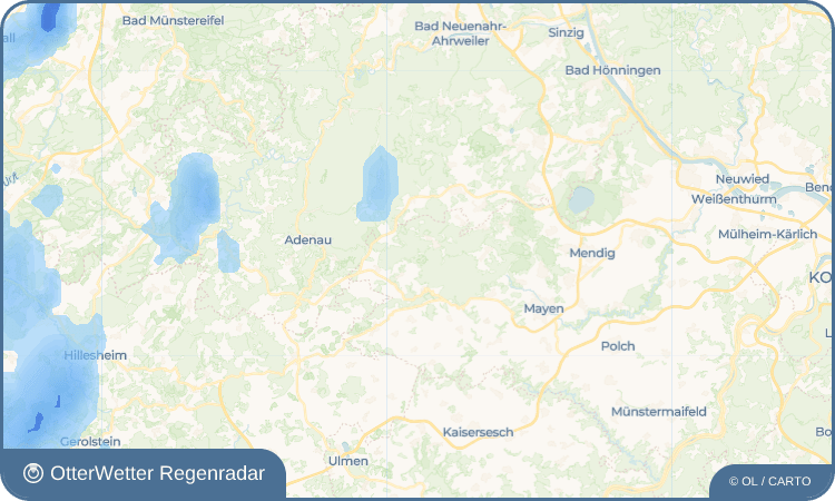 OtterWetter Regenradar-Widget Acht