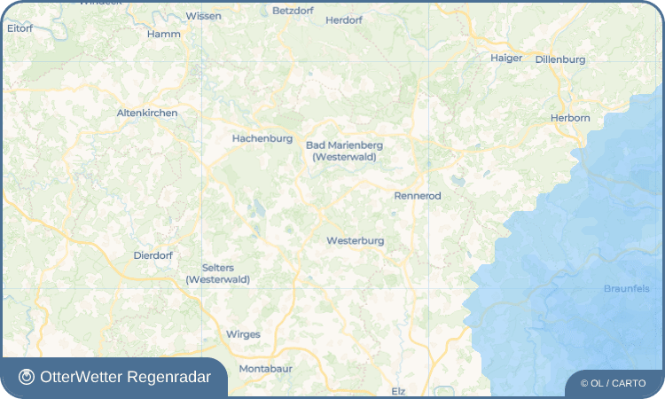 OtterWetter Regenradar-Widget Ailertchen