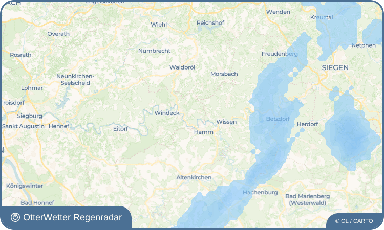 OtterWetter Regenradar-Widget Bach