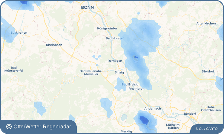 Widget-Vorschau für Bad Bodendorf Wetter-Widget-Vorschau mit Vorhersagedaten für Bad Bodendorf
