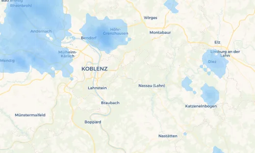Regenradar Vorschaubild - Aktuelle Niederschläge in Bad Ems und Umgebung